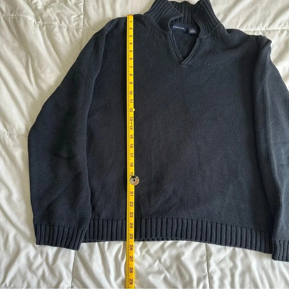 Vintage Black Ribbed Knit Sweater - Picture 3 of 5